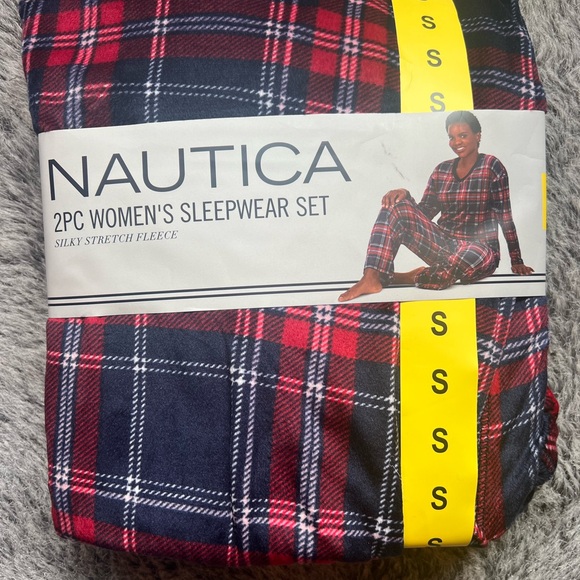 Nautica Women's 2pc Sleepwear Set, Silky Stretch Fleece, Small - Picture 2 of 4